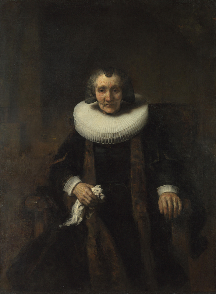  伦勃朗·梵·莱茵 Rembrandt van Rijn——戴着拉夫领饰的玛格丽特肖像画